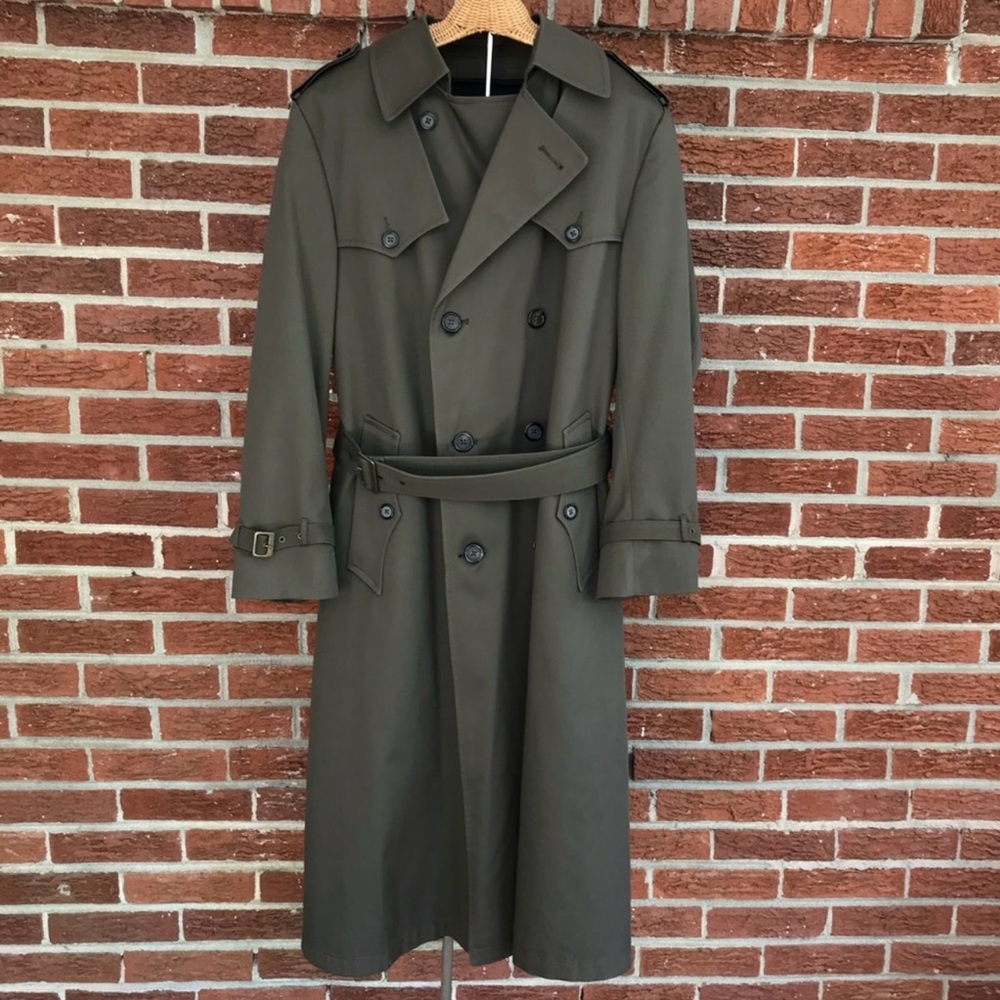 ❌SOLD❌ CHRISTIAN DIOR Monsieur Men’s Trench Coat in Deep Olive - 38R